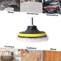 M14 Wool Felt Polishing Pad Set, Polidor de pintura do carro, Polidor de vidro Arranhões Reparação Ferramentas, Polonês de aço inoxidável, 3 ", 4", 5 ", 6", 7 ", 2-12Pcs - Image 3