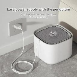 Dispensador automático de água com porta USB para animais, filtro circulante, alimentador de grande capacidade, cão e gato caninos, 3L - Image 5