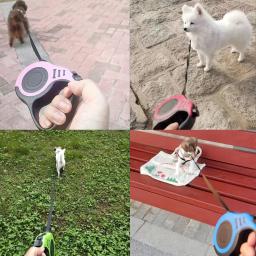 Trela retrátil automática do cão, 3m, 5m, ao ar livre, caminhadas, caminhadas, durável Pet chumbo, pequeno, médio, cães grandes, gatos suprimentos - Image 6