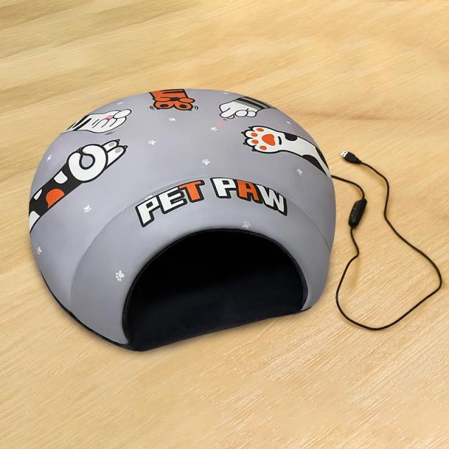 Cama Aquecida para Gatos e Cachorros com USB e Temperatura Ajustável - Ideal para o Inverno