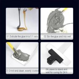 Zexef cola de alta temperatura para reparo de resistência de soldagem de metal resistente magia ab um plástico madeira b adesivo final bi componente - Image 3