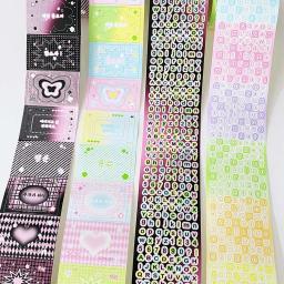 Fita Decorativa Washi Scrapbooking, Fitas Adesivas para Artes, Artesanato DIY, Álbum, Diário, Planejador Adesivos, Moldura Carta, 1Pc - Image 1