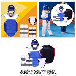 Karate Sparring Gear, Taekwondo Chest Pad, Boxe Protetor Corporal, Protetor De Virilha Acolchoado com Saco De Armazenamento, Proteção Completa, 6 Pcs - Image 4