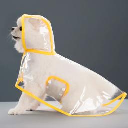 Impermeável para cães pequenos e médios, Roupas impermeáveis para animais de estimação, Casaco de chuva com capuz - Image 4