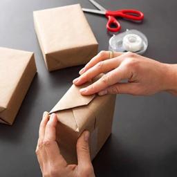 Presente de papel Kraft marrom, Flores, Artesanato, Embrulho Artesanato, 100% Material Reciclado, Papel Kraft de Embalagem Tampão Degradável, 10m - Image 5