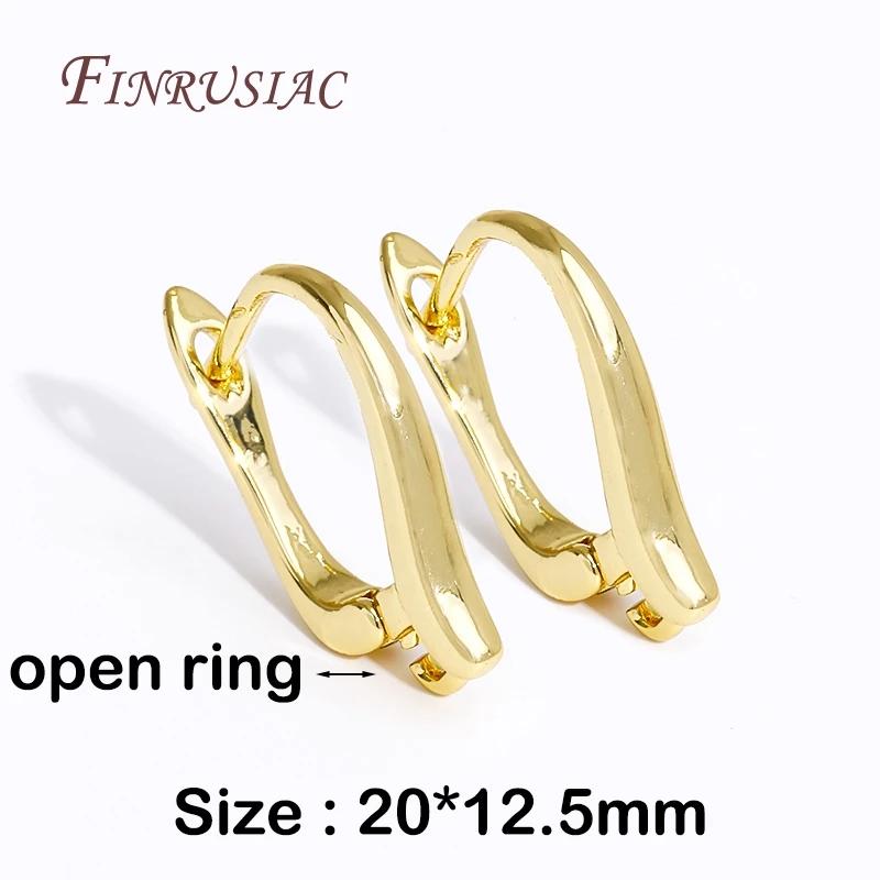 18K banhado a ouro fios básicos para mulheres, prendedores de brinco, ganchos fechos, acessórios Shvenzy, descobertas DIY - Image 1