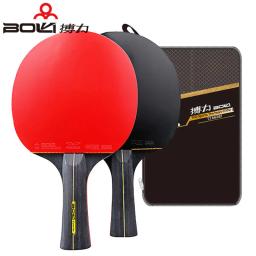 BOLI-Raquete De Tênis De Mesa Profissional, 5/6 Estrelas, Ofensiva, Ping Pong, Com Elasticidade Fina, 2 Pcs - Image 1