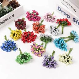 Mini Estame Flores Artificiais, Artesanato De Flores Falsas, Buquê De Casamento, Caixa De Festa, Decoração De Scrapbooking, 12 Pcs, 36 Pcs, 72 Pcs, 144Pcs - Image 1