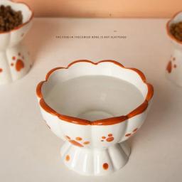 Elevated Ceramic Food Bowl Set para Animais de Estimação Alimentadores de Beber Cachorro Pequeno Lanche De Cães Tigelas De Água, Acessórios De Alimentação De Gatos - Image 5