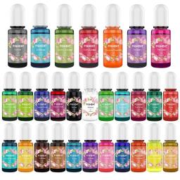Pigmento epóxi 30 cores líquido epóxi resina uv corante transparente para resina uv coloração diy resina arte jóias fazendo ferramentas - Image 4
