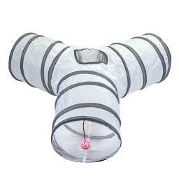Playground de túnel branco para gatos, brinquedos interativos, túnel de gato, suprimentos para animais de estimação, transfronteiriço, nova chegada - Image 2