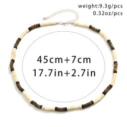 Moda masculina verão praia contas de madeira surfista colar simples geométrico tribal étnico artesanal corrente steampunk masculino jóias presente - Image 4