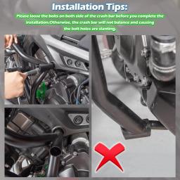 Crash Bar da motocicleta para Yamaha, Stunt Cage, protetor do motor, para-choques para MT09, FZ09, MT 09, FZ 09, 2014-2020, 2019, 2018, 2017 - Image 2