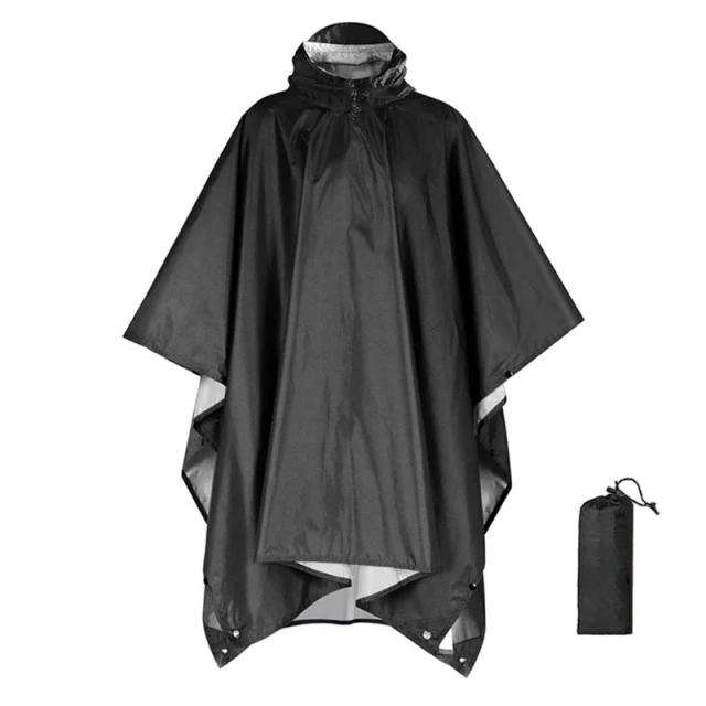Poncho de Chuva Militar 3 em 1 Impermeável Ripstop para Camping e Motociclismo