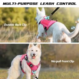 Arnês tático para cães ajustável sem puxar com alça para cães grandes – Colete militar reflexivo para Labrador Retriever, Siberiano H - Image 3