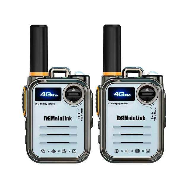 2 peças 4g globel walkie talkie 5000km de longo alcance walkie talkie o corpo de metal é resistente e durável