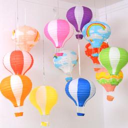 12303030cm decoração do aniversário do casamento balão de ar quente lanterna de papel festival de natal decoração da barra artesanato diy pendurado balão de ar lanterna - Image 1