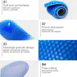 Kotlikoff palmilhas para as sapatilhas almofadas orthotic silicone gel massagem palmilhas esportivas inserção confortável macio almofadas de pé elástico - Image 3