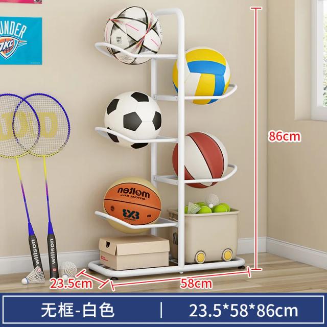 Organizador Multinível para Basquete e Brinquedos: Prateleira de Armazenamento para Bolas, Cestas, Raquetes e mais