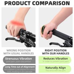 Punhos para bicicleta, confortáveis, feitos de nylon, com design ergonómico, acessório ciclismo - Image 2