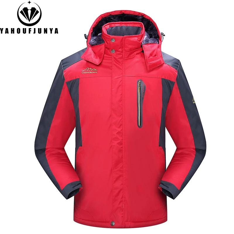 9xl novo inverno dos homens outwear velo quente removível com capuz jaqueta masculina ao ar livre esqui blusão à prova dwaterproof água casaco casual masculino - Image 1