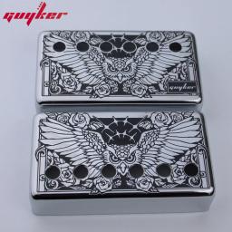 Capas de captador de guitarra Humbucker, Material Cupronickel, Eagle Surface para LP, Peças de guitarra, 50mm, 52mm, 1 conjunto - Image 5