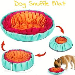 Tapete de rapé lavável para animais de estimação, brinquedos para cães, treinamento de cheiro de nariz, sniffing pad dogs puzzle toy slow food feeding bowl, acessórios para cães - Image 1