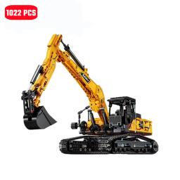 Sembo bloco 1022 pçs modelos de escavadeira blocos de construção moc cidade construção engenharia veículo tijolos brinquedos educativos meninos presente - Image 1