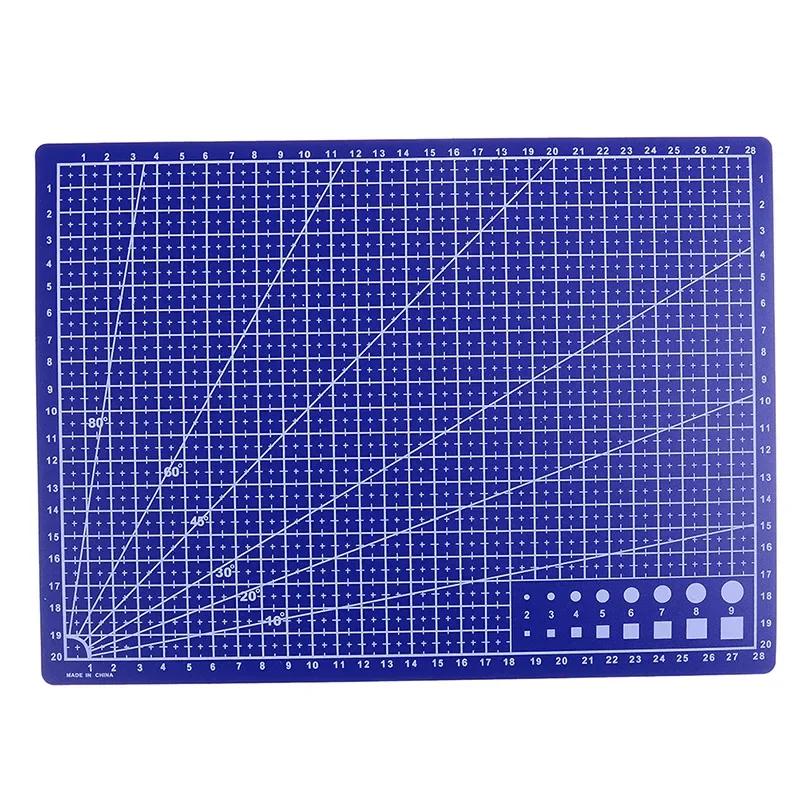 Pvc30 * 22cm a4 grade linhas auto cura tapete de corte do ofício placa de papel couro tecido diy ferramentas para trabalhar madeira tapetes artesanais - Image 1