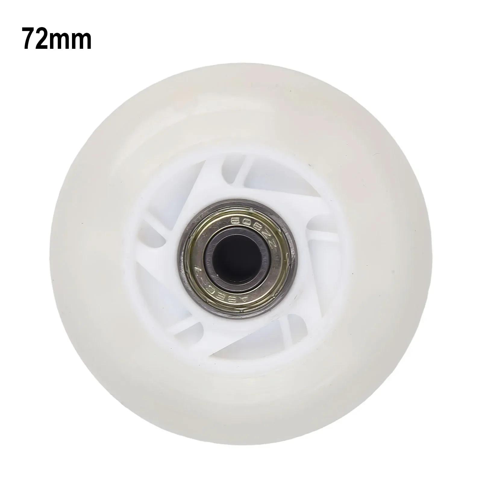 Poliuretano PU Rolamentos para Esportes ao ar livre, Rodas de Skate Inline, Branco Artigos Esportivos, Acessórios Peças, Alta Qualidade, 64mm, 70mm, 72mm, 1Pc - Image 1
