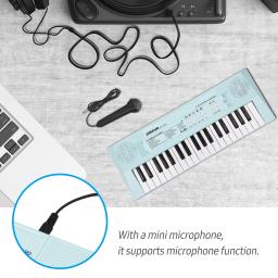 Piano eletrônico com mini teclado, instrumento musical eletrônico para crianças, 37 teclas - Image 3