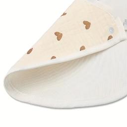 Babadores de gaze de algodão para bebês recém-nascidos, 2 peças, à prova d'água, infantil, meninos, meninas, panos de arroto, cachecol estampado, toalha de saliva, material de alimentação - Image 4