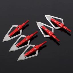 Caça broadheads 100 grãos de arco e flecha parafuso-em cabeças de seta dicas para arco composto recurvo tiro com arco (6 peças) - Image 6