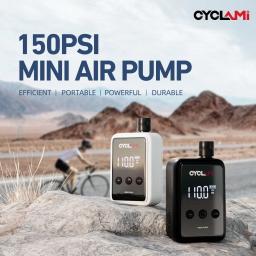 150psi, Bomba de ar elétrica portátil para bicicleta, válvula schrader presta, estrada, mini compressor rápido recarregável, inflador de pneus CYCLAMI HW125, Bomba de ar para bicicleta, Bombinha de bicicleta - Image 4