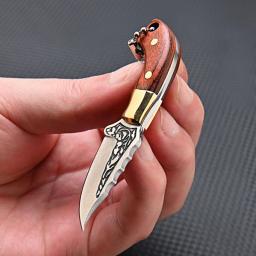 Mini faca de cozinha em aço inoxidável, Demolição e coleção expressa, faca portátil, cortar frutas chaveiro, presente do ornamento - Image 4