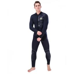 Terno de mergulho em neoprene para homens, jaquetas e calças, kitesurf, roupas subaquáticas, zíper frontal, 5mm - Image 2