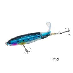 13g/15g/35g topwater isca de pesca whopper popper isca artificial duro plopper macio rotação cauda equipamento de pesca isca de pesca - Image 5