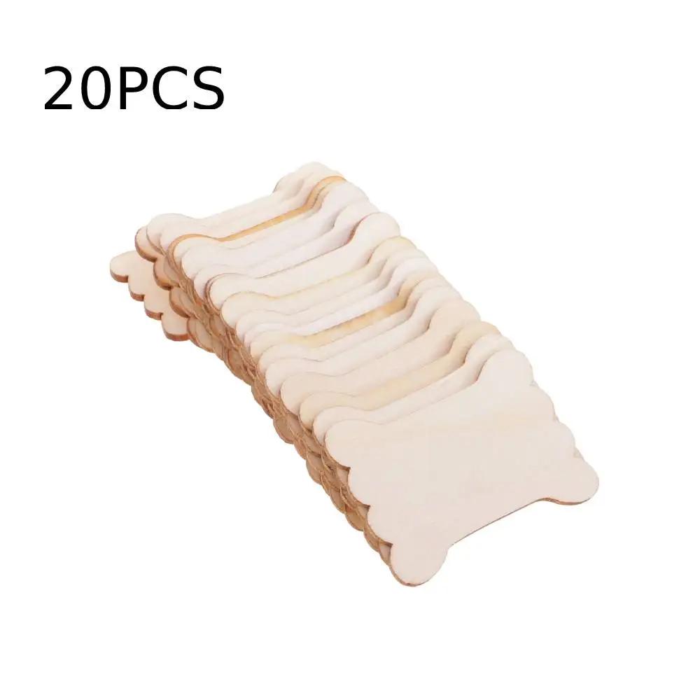 20 pçs/40 pçs/60 pçs em forma de osso fio de madeira bobina bordado fio diy ponto cruz organizador titular suprimentos de costura - Image 1