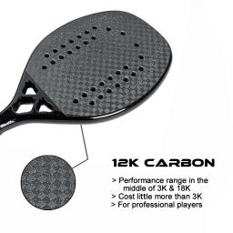 KEVLAR-Raquete De Tênis De Praia De Carbono, EVA Soft Memory Foam Core, 3K, 12K, 18K - Image 4
