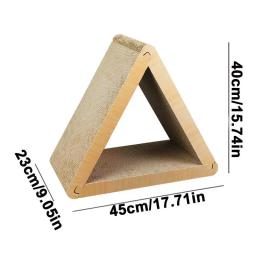 Almofada de arranhões triangular para gatos indoor, pet jogando suprimentos, entretenimento para sala de jogos, ondulado, 6 lados - Image 6