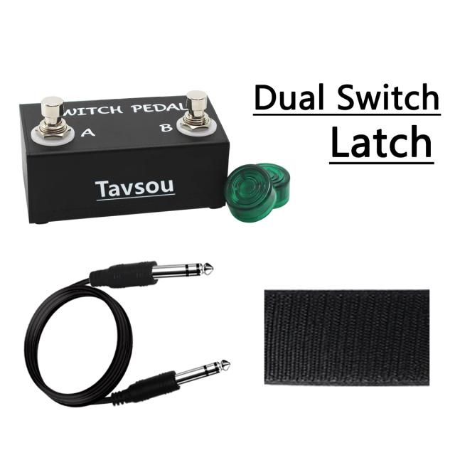 Dual Footswitch para Instrumentos Eletrônicos - Pedal Momentâneo para Muti-Efeitos e Amplificadores TS/TRS em Metal