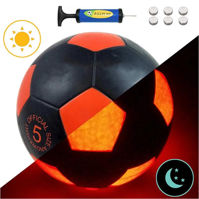 Bola de Futebol de Alta Qualidade com Luz LED - Brilhante para Noites ao Ar Livre
