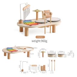 Xilofone Percussão de madeira Drum Set for Children, Motor, Jardim de infância, Crianças, Crianças, Idades 3, 4, 5, 6 Years Old, Holiday Gifts - Image 6