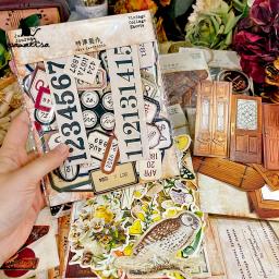 Panalisa-Cardstock Vintage Die Cuts Coleção Kit, papel grosso, Scrapbooking Planner, Card Making, Journaling Project, 9 Estilos - Image 2