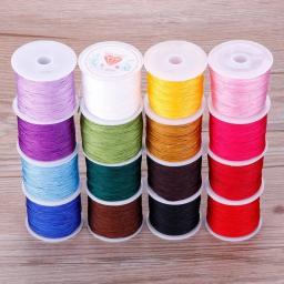 Fio de nylon trançado para macrame, nó chinês com 45m por rolo, 0.8mm, #255733 - Image 3