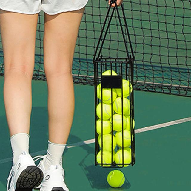 Hopper de Tênis em Aço Inoxidável com Cesta para Transporte de 25 Bolas de Tênis e 15 Pickleball