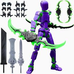 Titan DIY 13 figuras de ação, 3D impresso, multi-articulado, Movable Lucky Dummy, figura de ação, T13 - Image 2