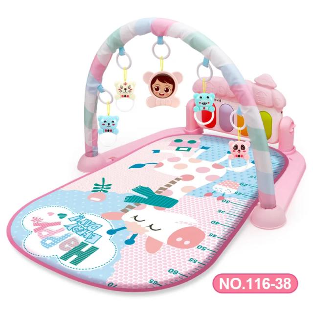 Tapete de Atividades Musical Infantil com Arco e Brinquedos Pendurados