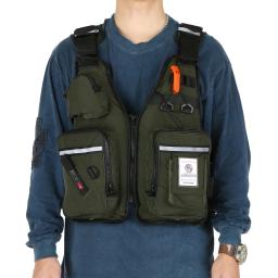 Casaco salva-vidas profissional masculino, fato flutuante, coletes de pesca portáteis, bolsos múltiplos, impermeável, colete ajustável para pesca marítima, novo, 2023 - Image 6