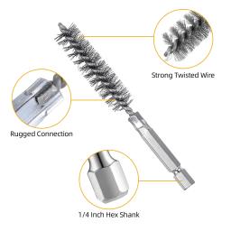 Escova De Limpeza De Máquinas De Tubo De Arame, Limpador De Ferrugem, Ferramentas De Polimento De Lavagem, Processamento De Fabricação Automotiva, Novo, 6 Pcs, 8-19mm - Image 6